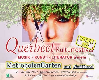 Querbeet Kulturfestival 2022, 20. - 29. August 2022 im Metropolengarten auf Dahlbusch, Gelsenkirchen