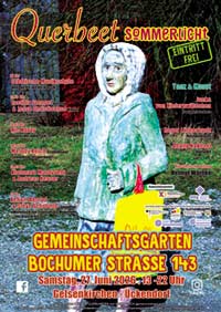 Plakat des Querbeet Sommerlicht 2026 in Gelsenkirchen Rotthausen